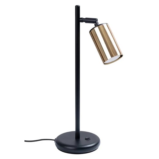 Lampka na biurko z kloszem w kształcie tuby czarny + złoty - A577 T1-A43 ze sklepu Edinos.pl w kategorii Lampy stołowe - zdjęcie 174823861