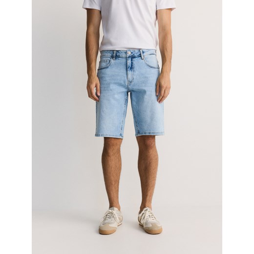 Reserved - Jeansowe szorty slim fit - niebieski Reserved 33 Reserved