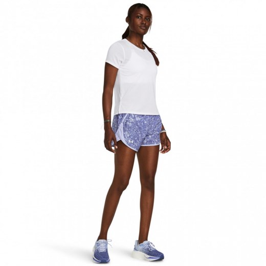 Damskie spodenki do biegania Under Armour UA Fly By 3'' Printed Shorts - fioletowe ze sklepu Sportstylestory.com w kategorii Szorty - zdjęcie 174828701