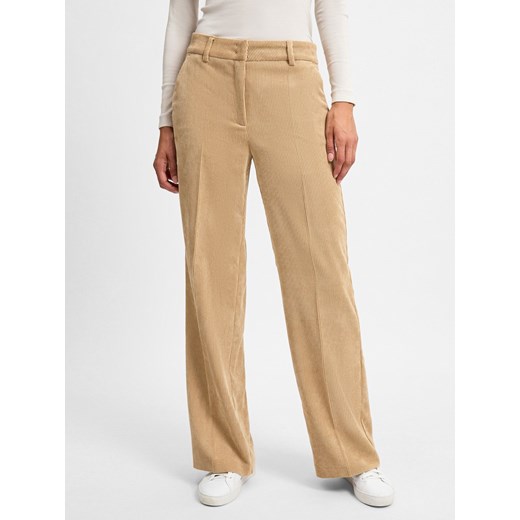 Cambio Spodnie Kobiety beżowy jednolity ze sklepu vangraaf w kategorii Spodnie damskie - zdjęcie 174829281