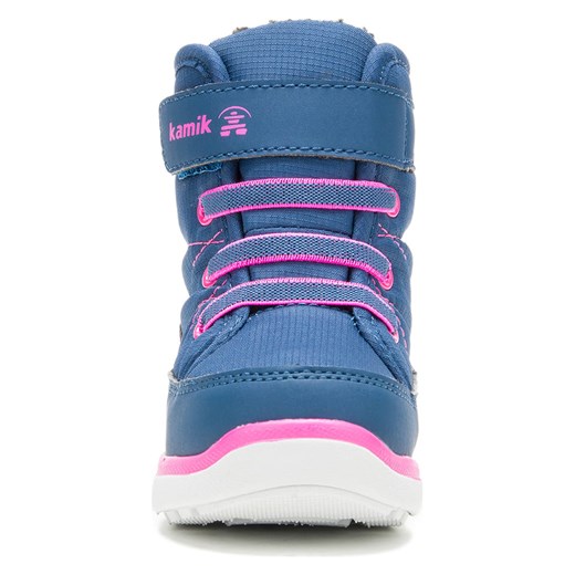 Buty zimowe dziecięce niebieskie Kamik tkaninowe 