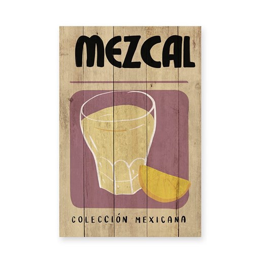 Madre Selva Nadruk &quot;Mezcal&quot; na drewnie - 60 x 40 cm ze sklepu Limango Polska w kategorii Obrazy - zdjęcie 174831211