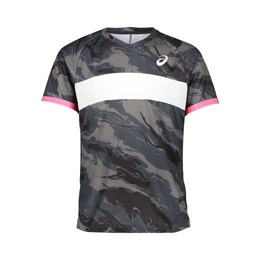 asics Koszulka sportowa w kolorze czarno-szarym ze sklepu Limango Polska w kategorii T-shirty męskie - zdjęcie 174831430