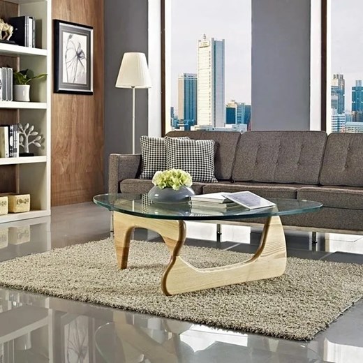 Stolik kawowy ze szklanym blatem - Tabiso Elior One Size Edinos.pl