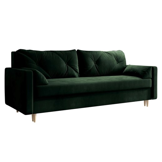 Sofa rozkładana zieleń butelkowa - Ahmo ze sklepu Edinos.pl w kategorii Sofy i kanapy - zdjęcie 174833110