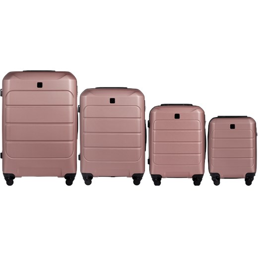 ZESTAW 4 WALIZEK WINGS GANNET ROSE GOLD ze sklepu WINGS w kategorii Walizki - zdjęcie 174834591