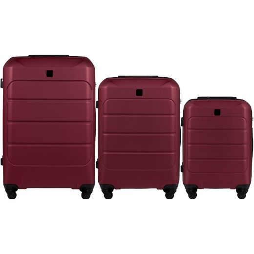 ZESTAW 3 WALIZEK WINGS GANNET MAROON ze sklepu WINGS w kategorii Walizki - zdjęcie 174834624
