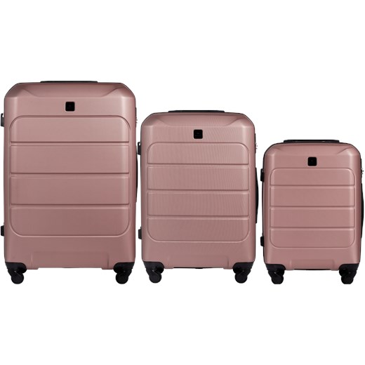 ZESTAW 3 WALIZEK WINGS GANNET ROSE GOLD ze sklepu WINGS w kategorii Walizki - zdjęcie 174834634