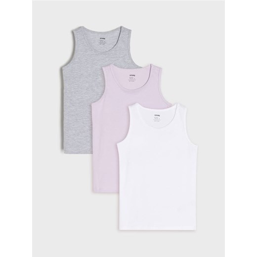 Sinsay - Top 3 pack - szary ze sklepu Sinsay w kategorii Podkoszulki dziecięce - zdjęcie 174837640
