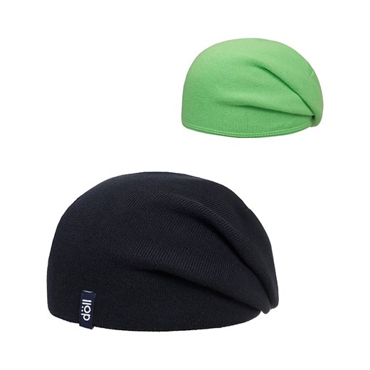 Döll Dwustronna czapka beanie w kolorze granatowo-zielonym ze sklepu Limango Polska w kategorii Czapki dziecięce - zdjęcie 174838534