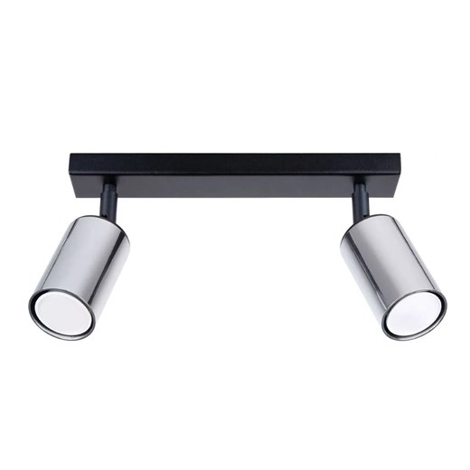 Podwójna lampa sufitowa reflektorowa czarny + chrom - A570 W7-C03 ze sklepu Edinos.pl w kategorii Lampy podłogowe - zdjęcie 174840453