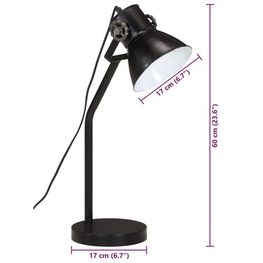 Czarna loftowa lampa stołowa M001 - Nona Lumes One Size Edinos.pl