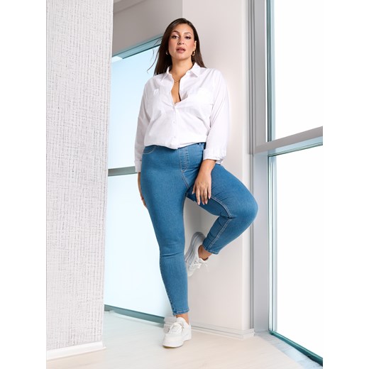 Sinsay - Jegginsy PLUS SIZE - niebieski Sinsay 54 Sinsay