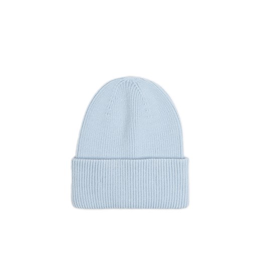 Cropp - Błękitna czapka beanie z dodatkiem wiskozy - błękitny ze sklepu Cropp w kategorii Czapki zimowe damskie - zdjęcie 174842790