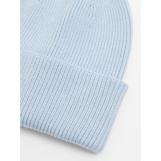 Cropp - Błękitna czapka beanie z dodatkiem wiskozy - błękitny Cropp Uniwersalny Cropp