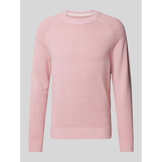 Sweter z dzianiny z prążkowanymi wykończeniami ze sklepu Peek&Cloppenburg  w kategorii Swetry męskie - zdjęcie 174843450