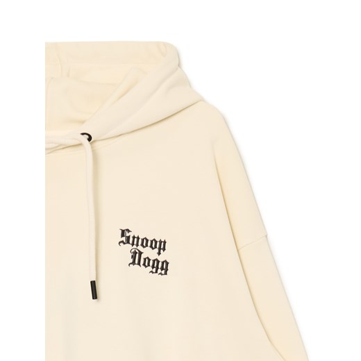 Cropp - Bluza z kapturem Snoop Dogg - kremowy Cropp M Cropp