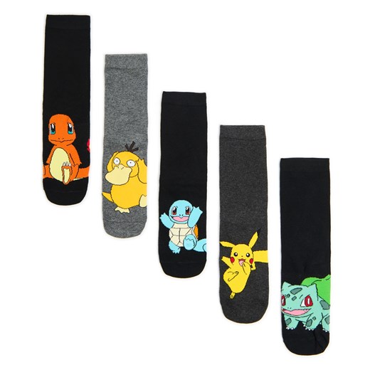 Cropp - 5 pack skarpet Pokémon - czarny Cropp 43-46 Cropp