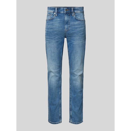Jeansy o kroju slim fit ze szwami w kontrastowym kolorze model ‘NELIO’ ze sklepu Peek&Cloppenburg  w kategorii Jeansy męskie - zdjęcie 174844821