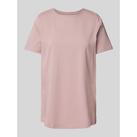 T-shirt z prążkowanym okrągłym dekoltem ze sklepu Peek&Cloppenburg  w kategorii Bluzki damskie - zdjęcie 174844951