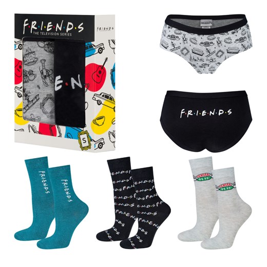 Zestaw 2x majtki damskie SOXO Friends i 3x skarpetki damskie Friends | prezent S Sklep SOXO