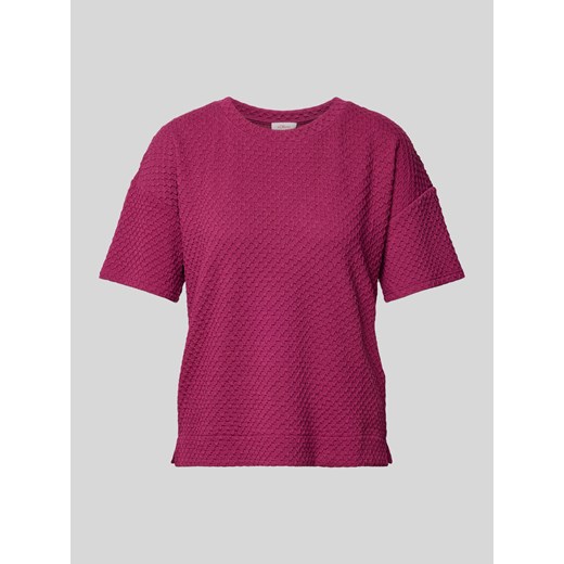 T-shirt o kroju regular fit o fakturowanej powierzchni ze sklepu Peek&Cloppenburg  w kategorii Bluzki damskie - zdjęcie 174848674