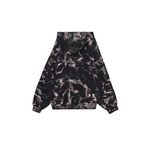 Cropp - Wzorzysta bluza z kapturem z naszywką - szary Cropp M Cropp