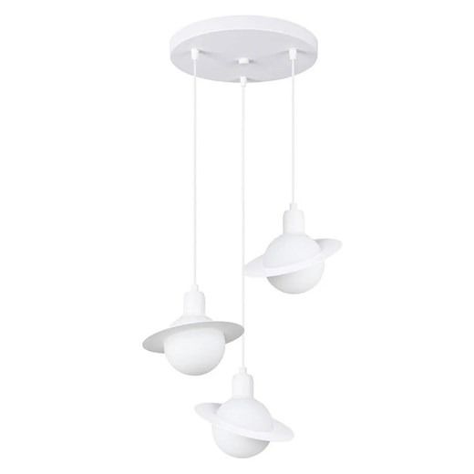 Biała nowoczesna lampa wisząca z 3 zwisami - A605-Davena Lumes One Size Edinos.pl