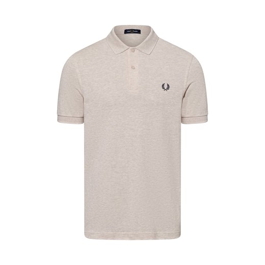 Fred Perry Męska koszulka polo Mężczyźni Bawełna beżowy marmurkowy ze sklepu vangraaf w kategorii T-shirty męskie - zdjęcie 174850084