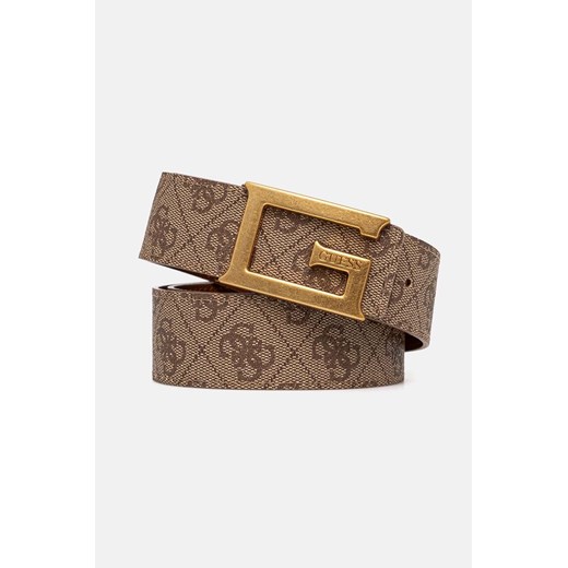 Guess pasek NOREEN damski kolor beżowy BW9153 P4338 ze sklepu ANSWEAR.com w kategorii Paski damskie - zdjęcie 174851060