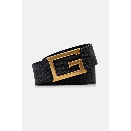 Guess pasek NOREEN damski kolor czarny BW9153 P4338 ze sklepu ANSWEAR.com w kategorii Paski damskie - zdjęcie 174851062