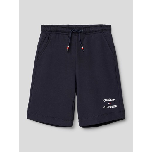 Szorty z dzianiny dresowej o kroju regular fit z nadrukiem z logo ze sklepu Peek&Cloppenburg  w kategorii Spodenki chłopięce - zdjęcie 174852240