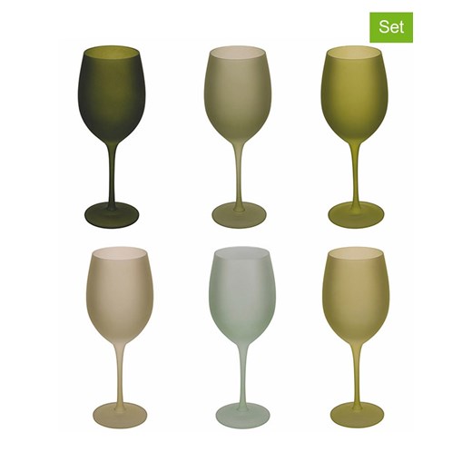 Villa d´Este Kieliszki (6 szt.) "Happy Hour" w kolorze zielonym - 650 Villa D´este onesize Limango Polska wyprzedaż