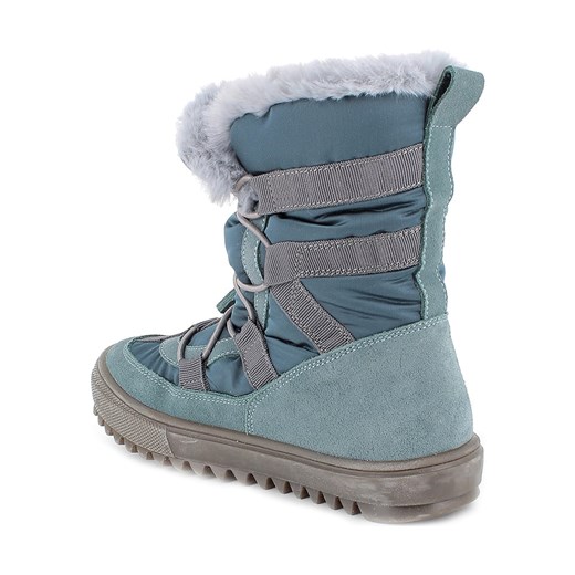 Buty zimowe dziecięce Primigi niebieskie wiązane na zimę kozaki