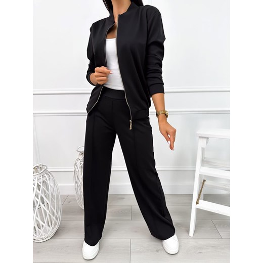 Czarny Komplet Bluza + Spodnie Modnakiecka.pl 38 ModnaKiecka.pl