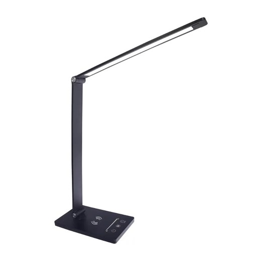 Czarna lampka z ładowarką do telefonu K325 Z5-A35 ze sklepu Edinos.pl w kategorii Lampy stołowe - zdjęcie 174860191