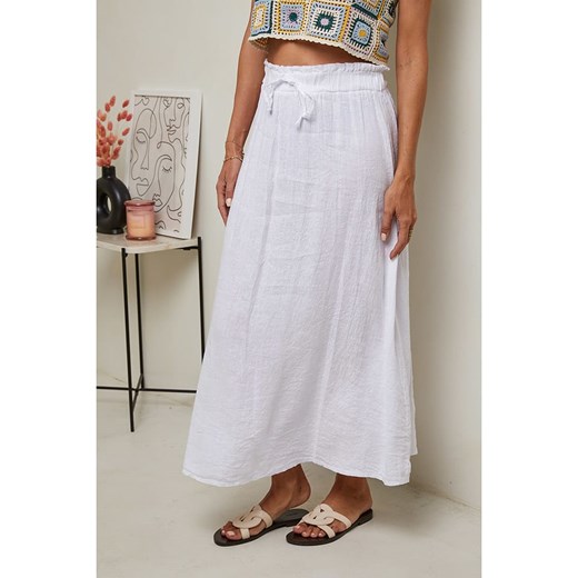 Le Monde du Lin Lniana spódnica w kolorze białym Le Monde Du Lin 36/38 promocyjna cena Limango Polska