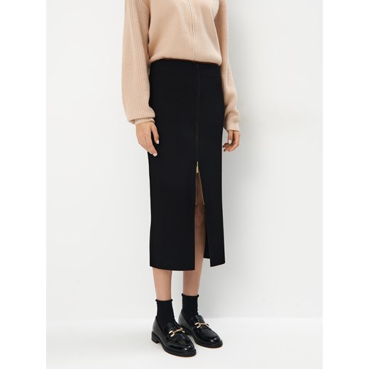 Mohito - Spódnica midi z wiskozy - czarny Mohito M Mohito