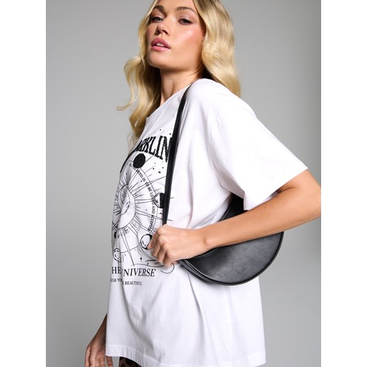 Sinsay - Koszulka z nadrukiem - biały Sinsay S Sinsay