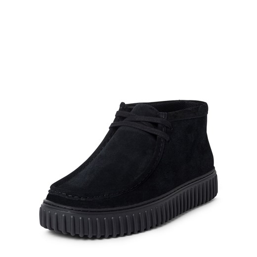 Clarks Skórzane mokasyny - Torhill Hi Mężczyźni skóra czarny jednolity ze sklepu vangraaf w kategorii Buty zimowe męskie - zdjęcie 174869202