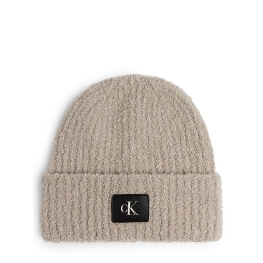 Calvin Klein Jeans Czapka damska Kobiety Sztuczne włókno jasny szary jednolity ze sklepu vangraaf w kategorii Czapki zimowe damskie - zdjęcie 174869634
