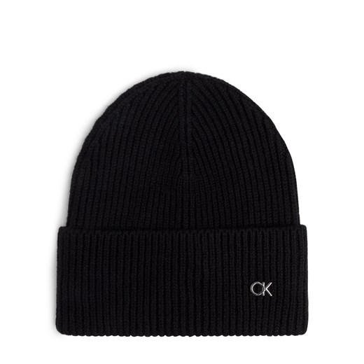 Calvin Klein Czapka damska z zawartością kaszmiru Kobiety dzianina grubo tkana czarny jednolity ze sklepu vangraaf w kategorii Czapki zimowe damskie - zdjęcie 174875141