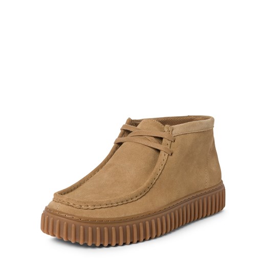Clarks Skórzane mokasyny - Torhill Hi Mężczyźni skóra wielbłądzi jednolity ze sklepu vangraaf w kategorii Buty zimowe męskie - zdjęcie 174875144