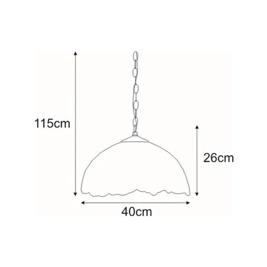 Szklana lampa wisząca z witrażowym kloszem - S998-Vanta Lumes One Size Edinos.pl