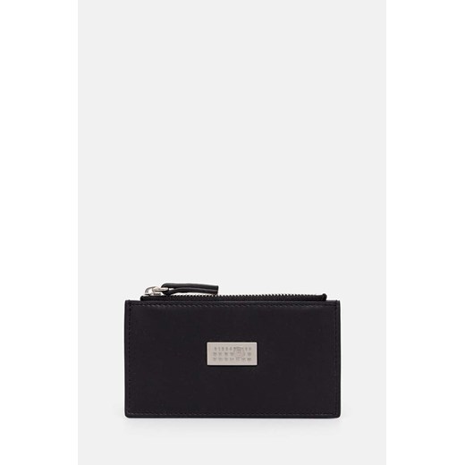 MM6 Maison Margiela portfel skórzany kolor czarny SA5UI0016.P7179 ze sklepu ANSWEAR.com w kategorii Portfele damskie - zdjęcie 174881134