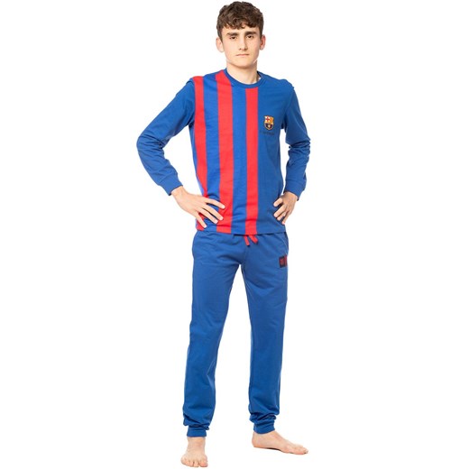 FC Barcelona bawełniana piżama męska 232012, Kolor niebieski, Rozmiar L, FC Fc Barcelona XL Primodo