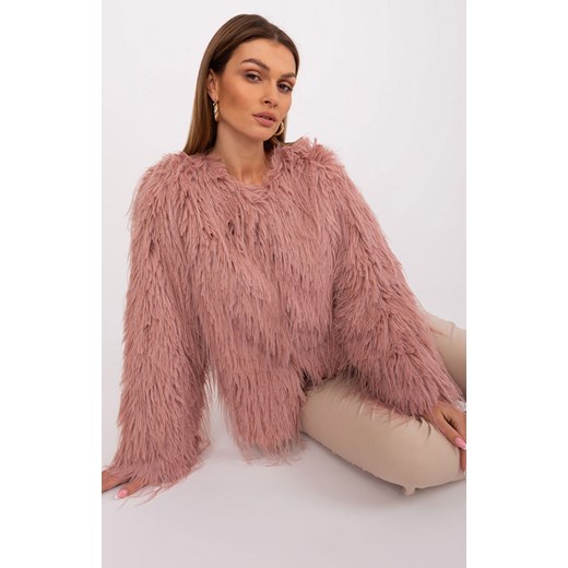 Futrzana kurtka damska ciemnoróżowa AT-KR-2359.96P, Kolor ciemnoróżowy, Rozmiar S/M, WOOL FASHION ITALIA ze sklepu Primodo w kategorii Futra damskie - zdjęcie 174901231