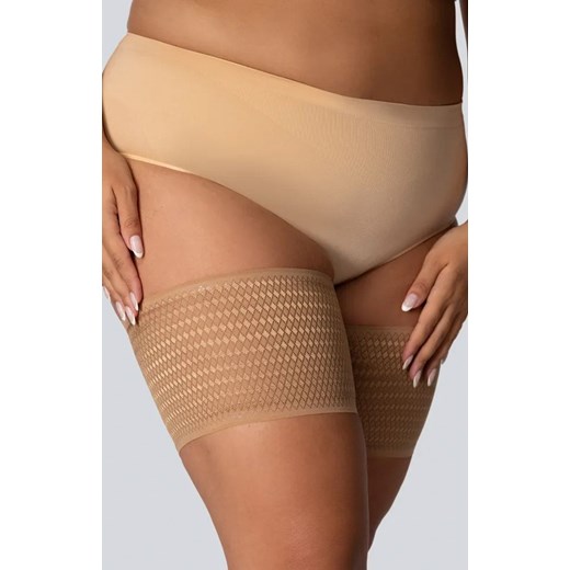 Opaski na uda przeciw otarciom plus size ciemnobeżowe Diamond, Kolor ciemnobeżowy, Rozmiar 7/8, Mona Queen Size ze sklepu Primodo w kategorii Rajstopy - zdjęcie 174904242