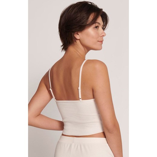 Sloggi GO Ribbed Crop kremowy top 10215245, Kolor kremowy, Rozmiar L, Sloggi ze sklepu Primodo w kategorii Podkoszulki i halki - zdjęcie 174909921