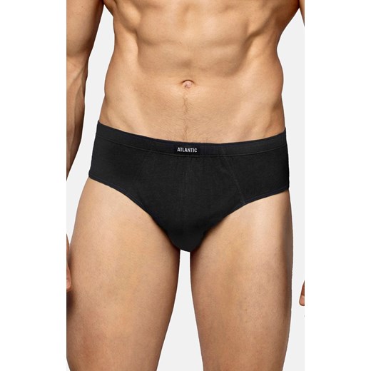 3-pack slipy męskie 3BMP-006-CZA/SZM/GRF, Kolor czarno-szary, Rozmiar M, ATLANTIC ze sklepu Intymna w kategorii Majtki męskie - zdjęcie 174914430